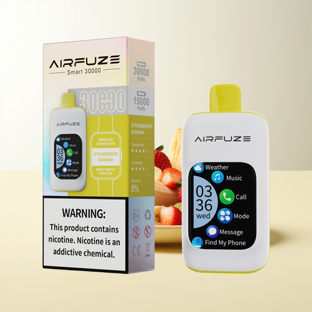 Serbia Wholesale AirFuze Smart 30000 Puffs Jagoda Banana 2.01\'\'TFT Touch Screen Type-C