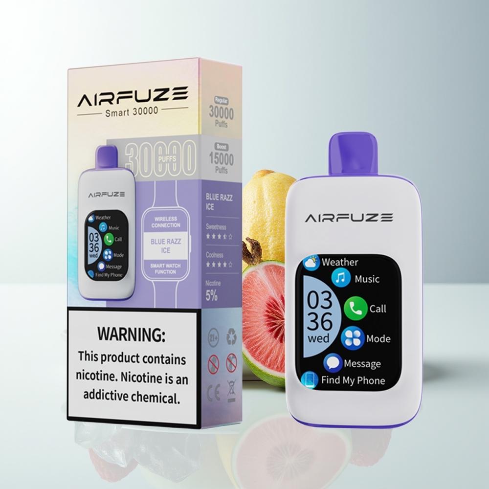 Serbia Wholesale AirFuze Smart 30000 Puffs Plavi Razz Led