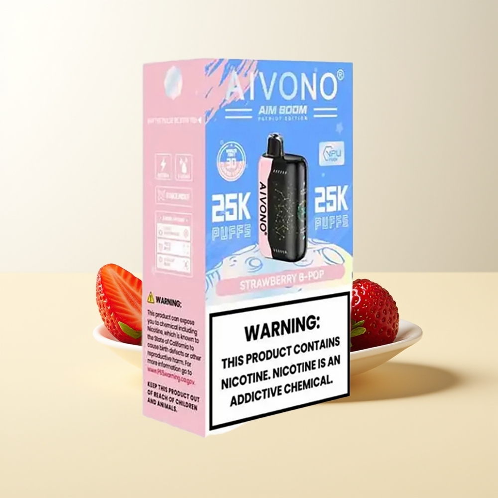 Serbia Wholesale Aivono Aim Boom 25000 Puffs Jagoda B Pop 0% 2% 3% 5% 28ml 650mAh 1.2 ohm Mesh Type-C 90g