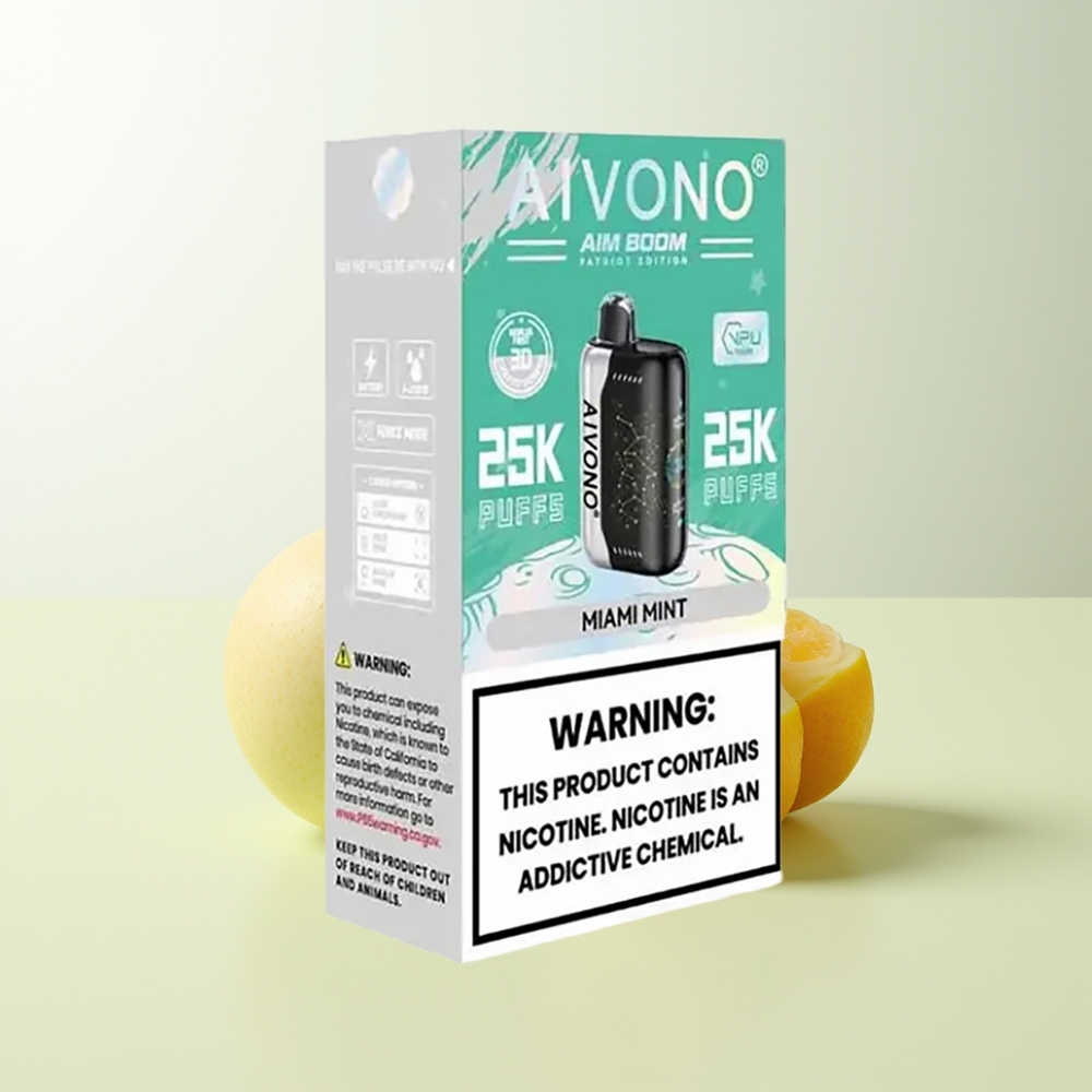Serbia Wholesale Aivono Aim Boom 25000 Pufova Miami Metvica 28ml 650mAh 1.2 ohm Mesh Coil Type-C
