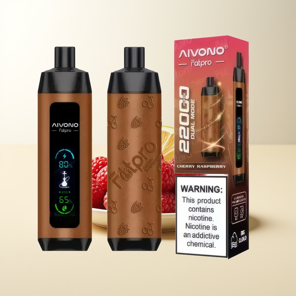 Serbia Wholesale Aivono Aim Fatpro 22000 Pufova Trešnja Malina 0.6 ohm Mesh Coil 28ml Dual Modes Rechargeable