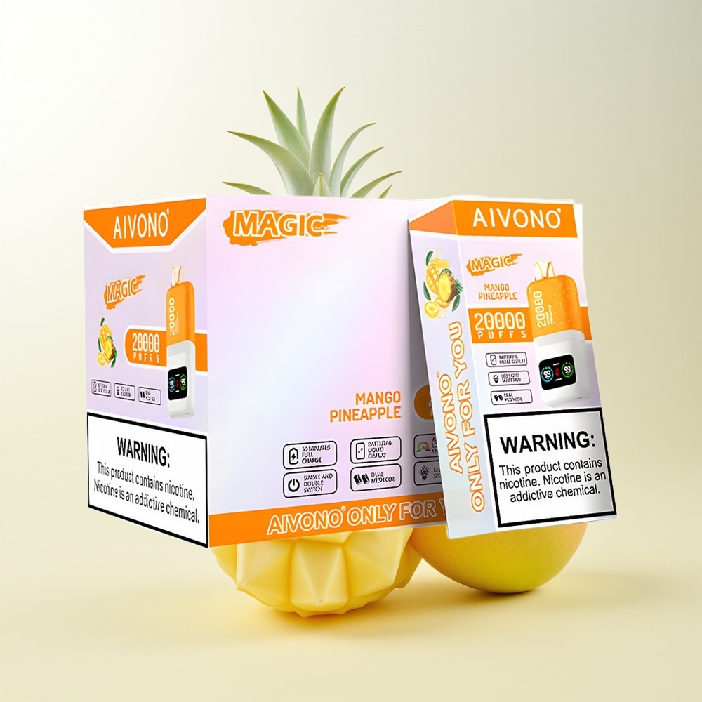 Serbia Wholesale Aivono Aim Magic 20000 Puffs Mango Ananas Dual Mesh Coils LCD Type-C 600mAh