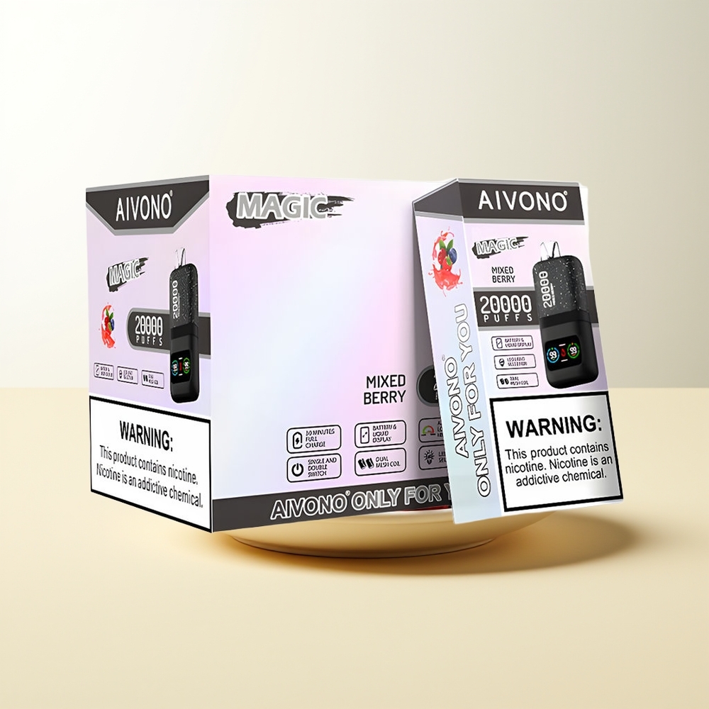 Serbia Wholesale Aivono Aim Magic 20000 Puffs Mešano Bobice Tip-C Punjenje Dual Mesh Coils LCD Ekran 600mAh Baterija