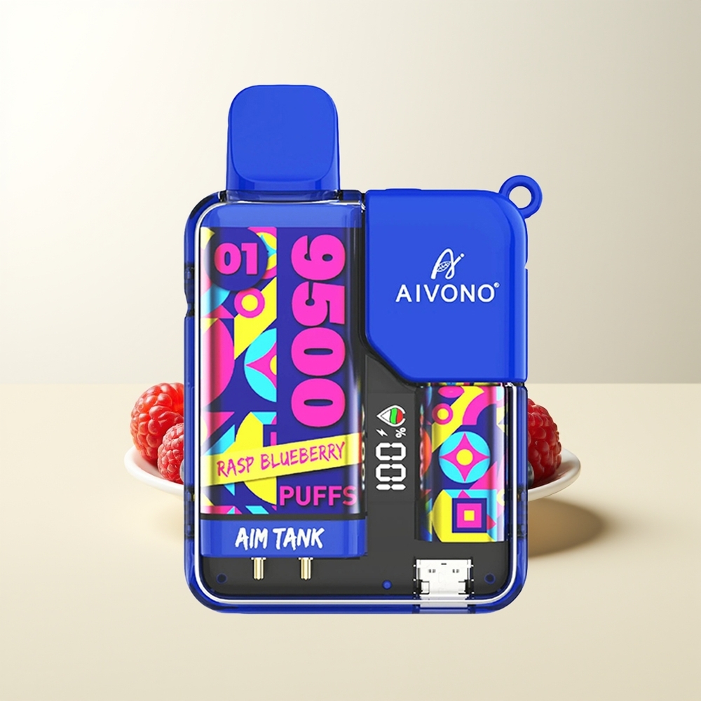 Serbia Wholesale Aivono AIM-TANK 9500 Puffs Malina Borovnica LCD 18ml 650mAh 1.2ohm Mesh Coil