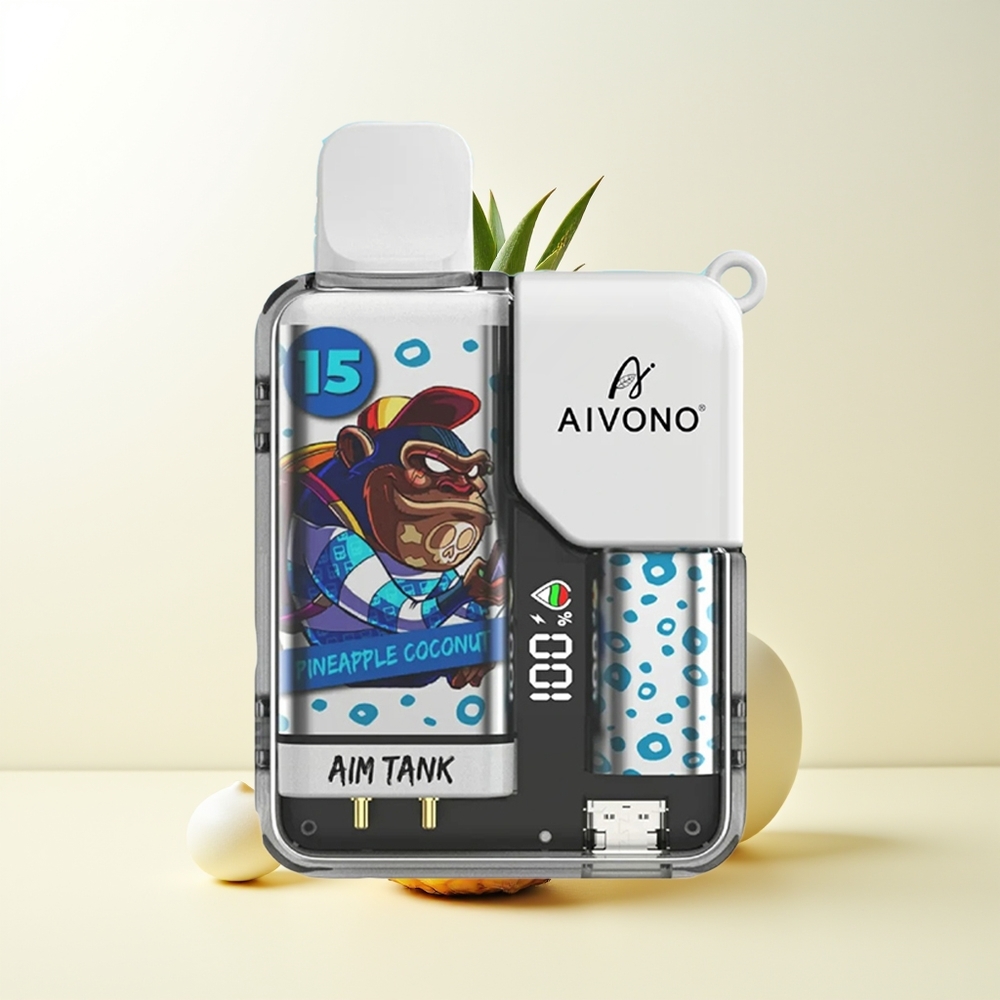 Serbia Wholesale Aivono Aim-TANK 9500 Pufova Ananas Kokos 18ml 650mAh LCD Mesh