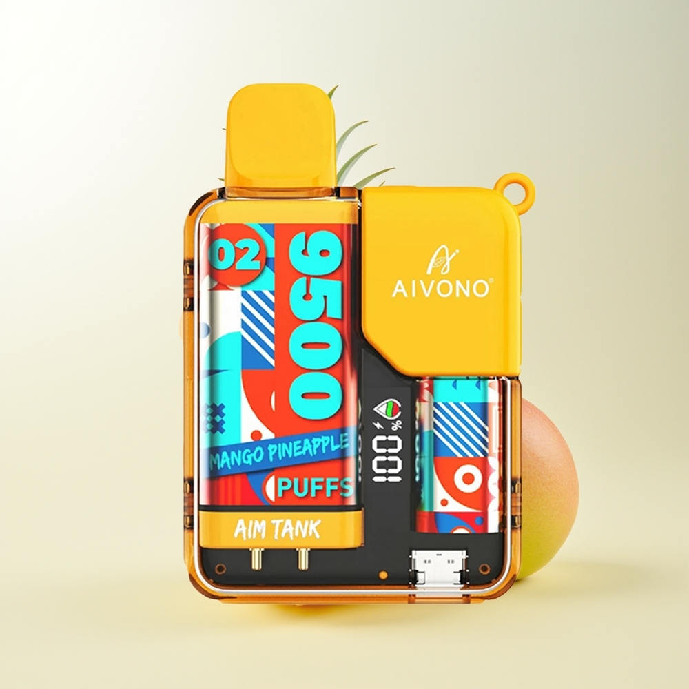 Serbia Wholesale Aivono Aim-Tank 9500 Puffs Mango Ananas 18ml 650mAh LCD 0% 2% 3% 5% 1.2ohm Mesh