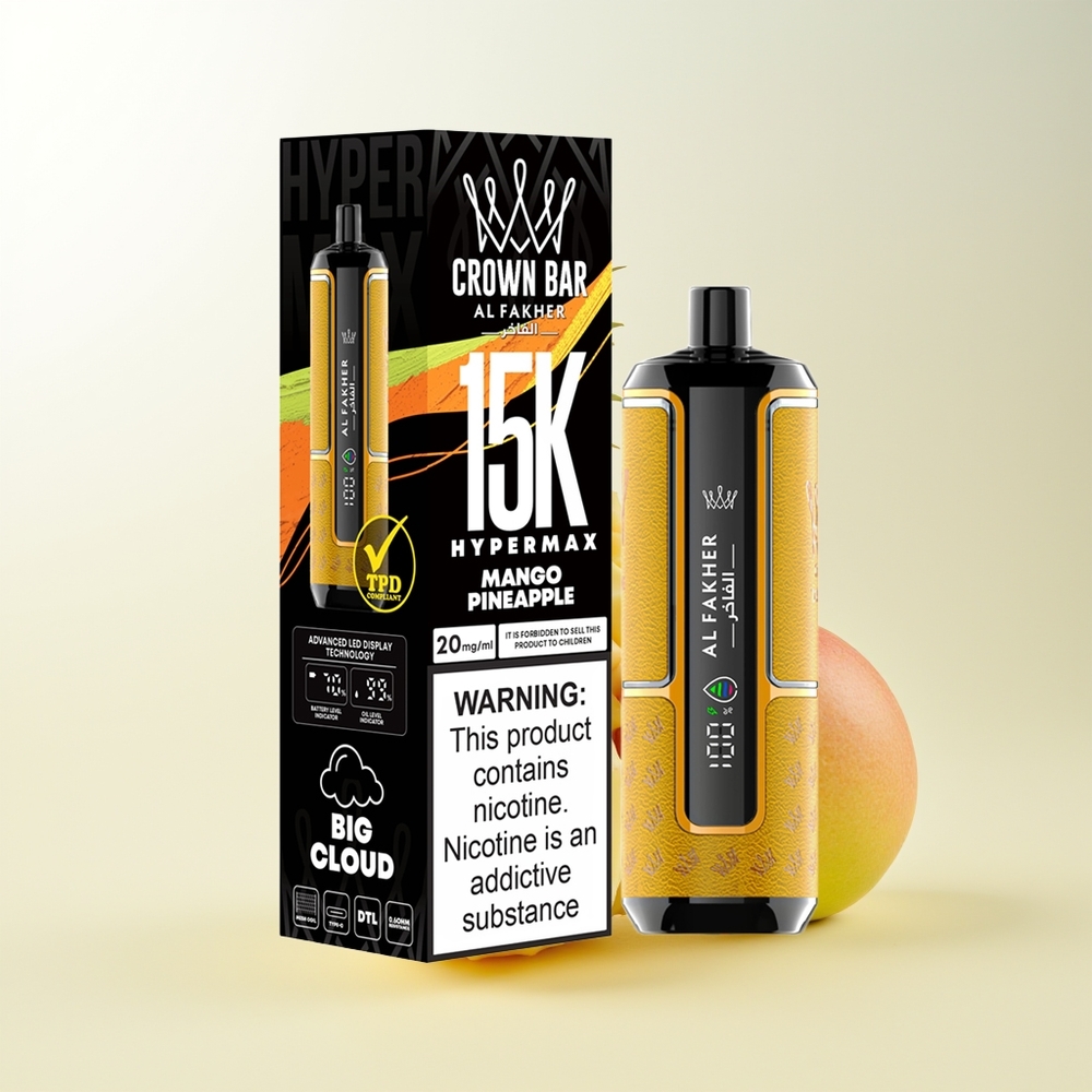 Serbia Wholesale Al Fakher Crown Bar 15K Ananas Mango 22ml 600mAh Type-C DTL 6mg/ml Kompaktan