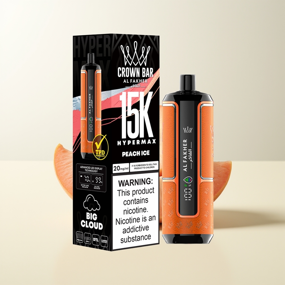 Serbia Wholesale Al Fakher Crown Bar 15K Brestolik Led Kombinacija Breskve i Ajsa