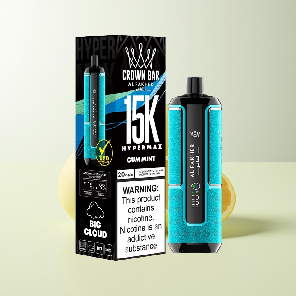 Serbia Wholesale Al Fakher Crown Bar 15K Gum Mint 22ml 600mAh Type-C