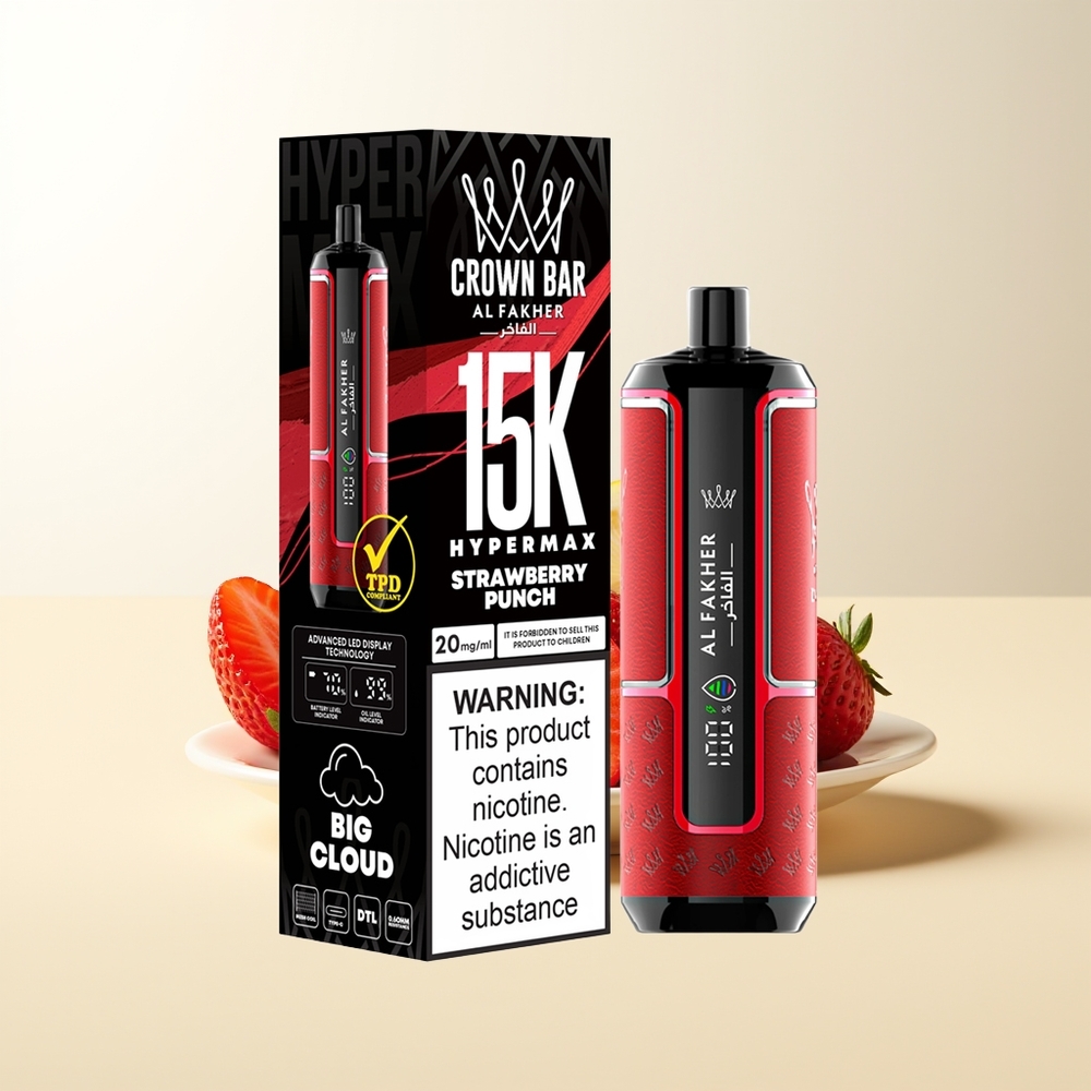 Serbia Wholesale Al Fakher Crown Bar 15K Jagoda Punč Kompaktan DTL Tip-C Portabilni