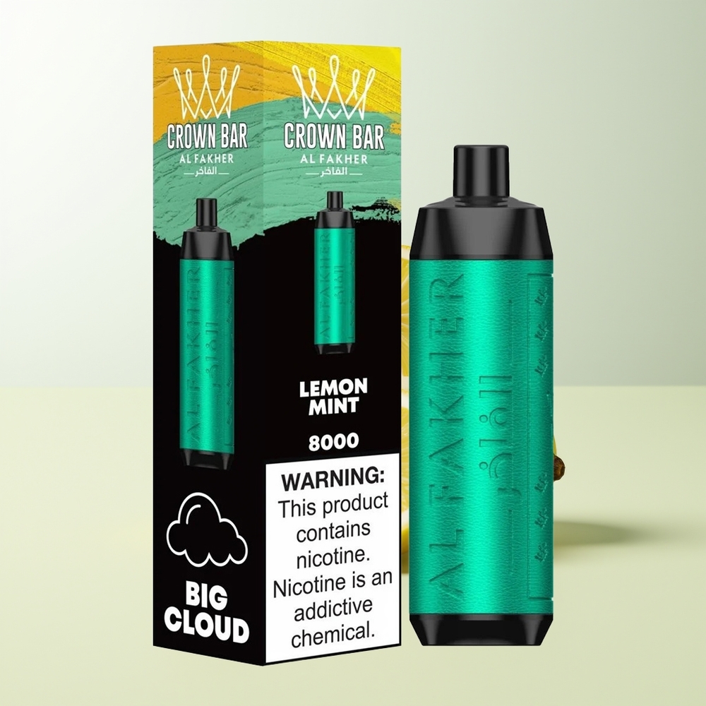 Serbia Wholesale Al Fakher Crown Bar 8000 Crystal Jednokratna Vape Limun Nana 600mah 18ml 5mg 0.6ohm
