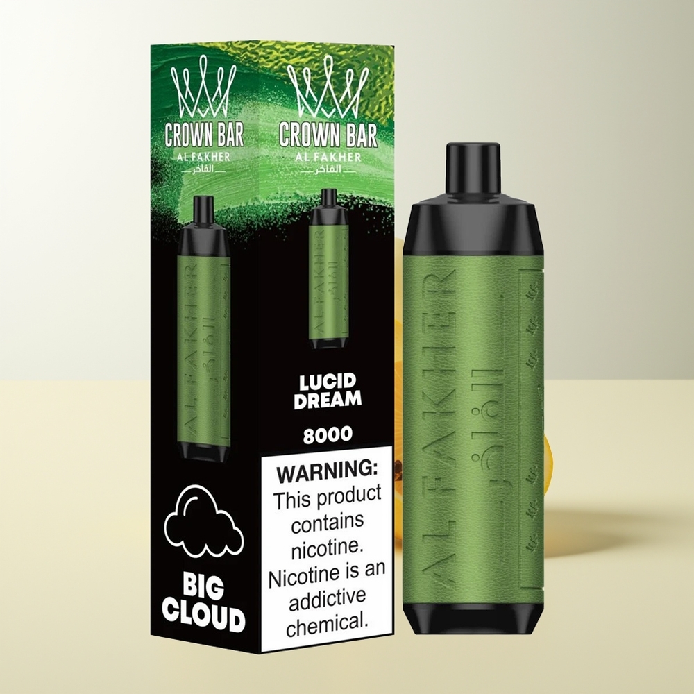 Serbia Wholesale Al Fakher Crown Bar 8000 Crystal Jednokratna Vape Lucid San 600mah 18ml 5mg 0.6ohm