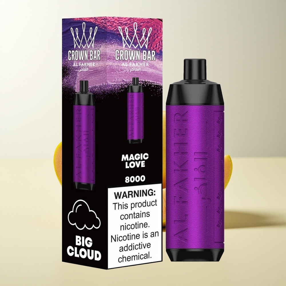 Serbia Wholesale Al Fakher Crown Bar 8000 Crystal Jednokratna Vape Magična Ljubav 600mah USB Type-C 18ml 5mg 0.6ohm