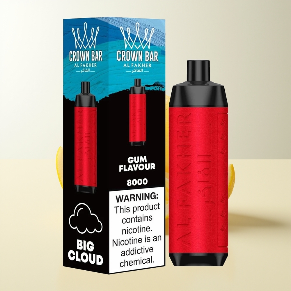 Serbia Wholesale Al Fakher Crown Bar 8000 Crystal Jednokratna Vape Žvakača Aroma 600mAh 18ml 5mg 0.6ohm
