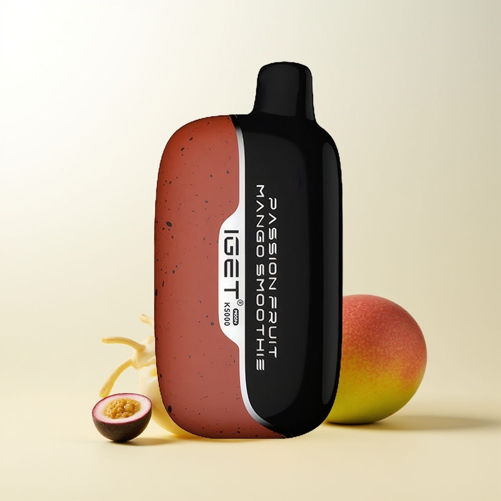 Serbia Wholesale IGET Moon K5000 5000 Pufova Passion Fruit Mango Smoothie PC Mesh Coil 1.35 Ohm 81.5g 49.5x25.3x99.4mm