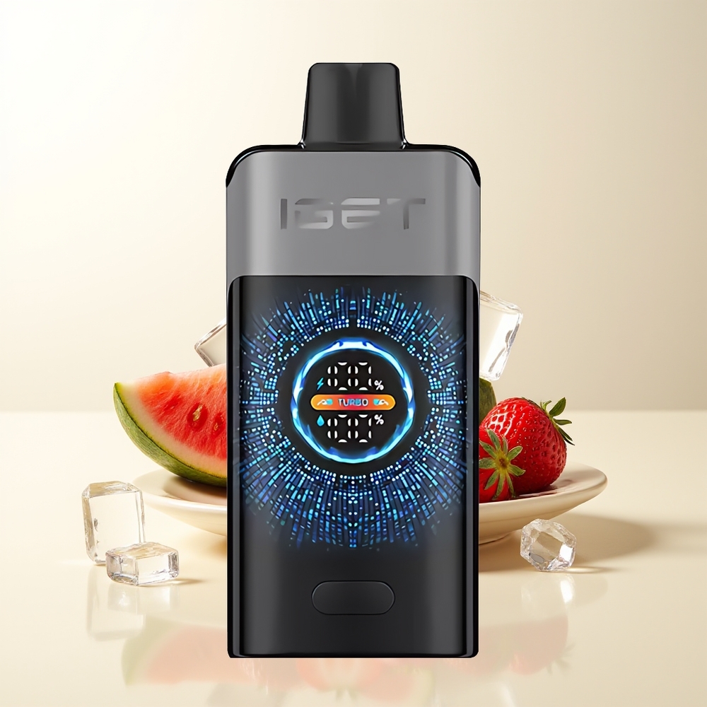 Serbia Wholesale IGET ONE 12000 Puffs Jagoda Lubenica Led 2700 mAh Dual Mesh Coil Large Curved Color Screen