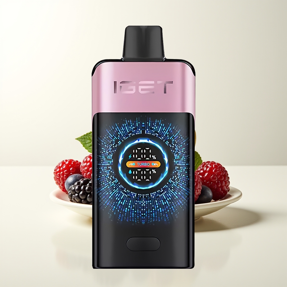 Serbia Wholesale IGET ONE 12000 Puffs Kupina Led 2700 mAh Dual Mesh Coil Large Curved Color Screen