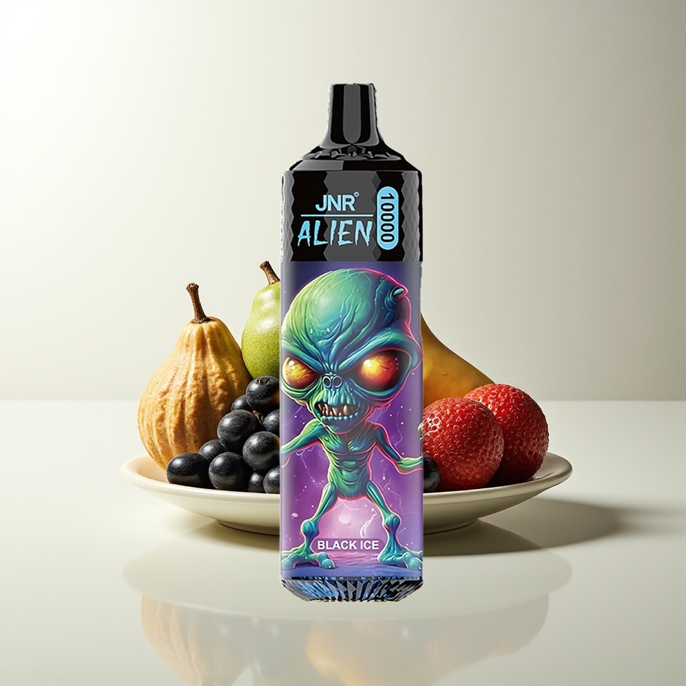 Serbia Wholesale JNR Alien 10000 Puffs Crni Led (RGB) Brzo Punjenje Tip-C 850mAh 1.2 Ohm Mesh 20ml