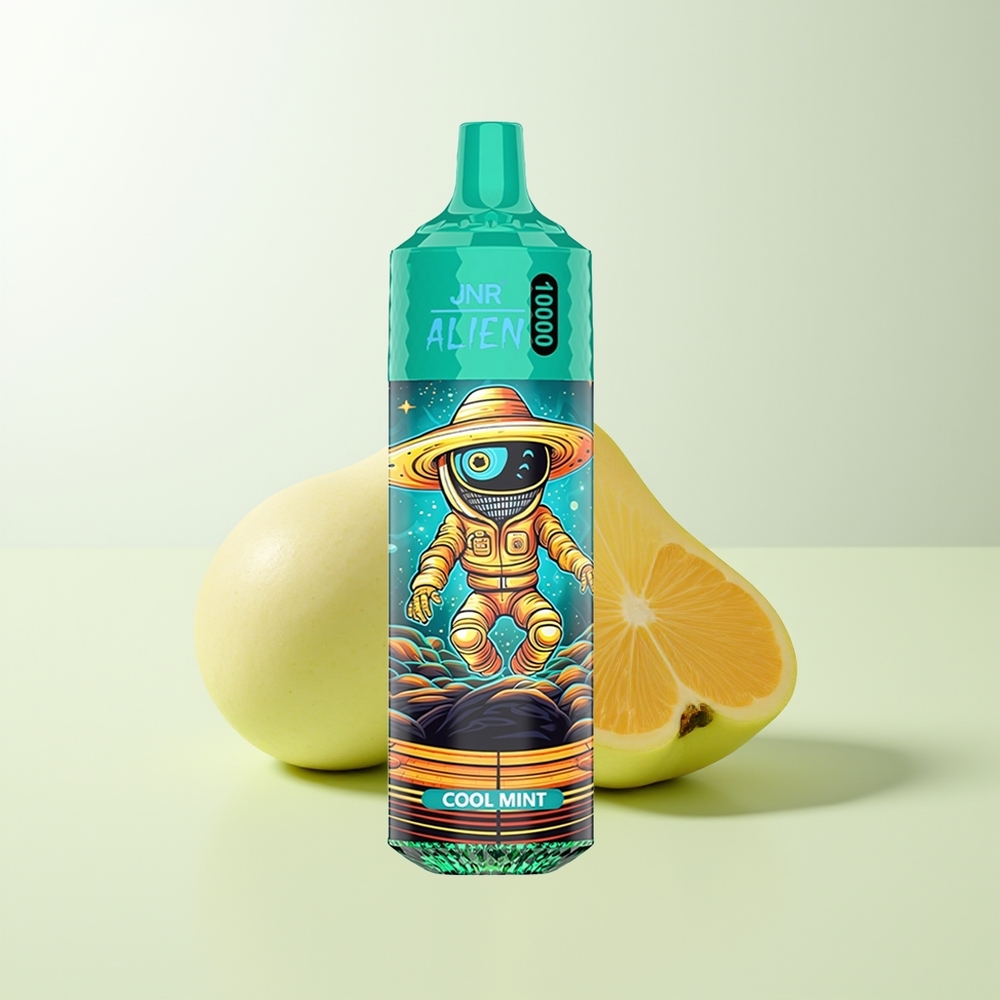 Serbia Wholesale JNR Alien 10000 Pufova Cool Mint 850mAh 1.2 Ohm Mesh 20ml Type-C RGB