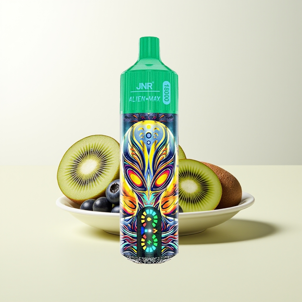 Serbia Wholesale JNR Alien Max 18000 Puffs Borovnica Kivi Dual Mesh Coil Smart LED Display 28ml E-liquid Type-C Quick Charge