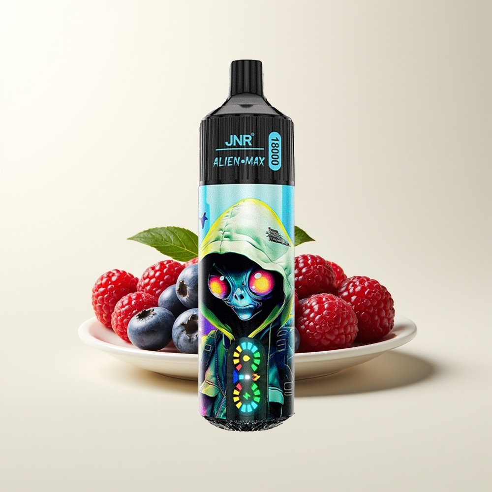 Serbia Wholesale JNR Alien Max 18000 Puffs Borovnica Malina Dual Mesh Coil Smart LED Display Type-C Quick Charge