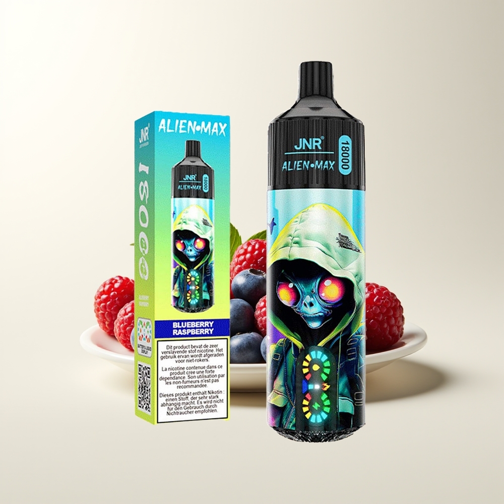 Serbia Wholesale JNR Alien Max 18000 Puffs Borovnica Malina Dual Mesh Coil Smart LED Display Type-C Quick Charge