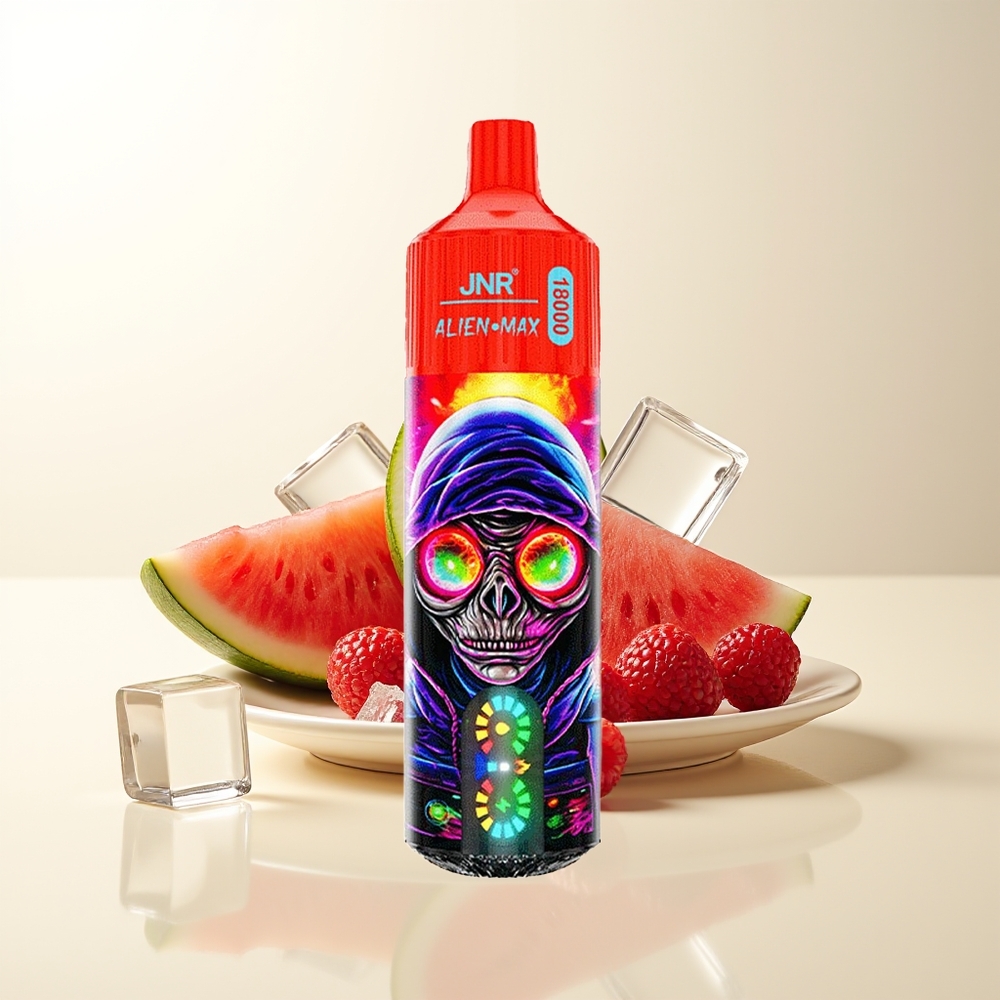 Serbia Wholesale JNR Alien Max 18000 Puffs Dual Mesh Dual Core 28ml Malina Lubenica Led