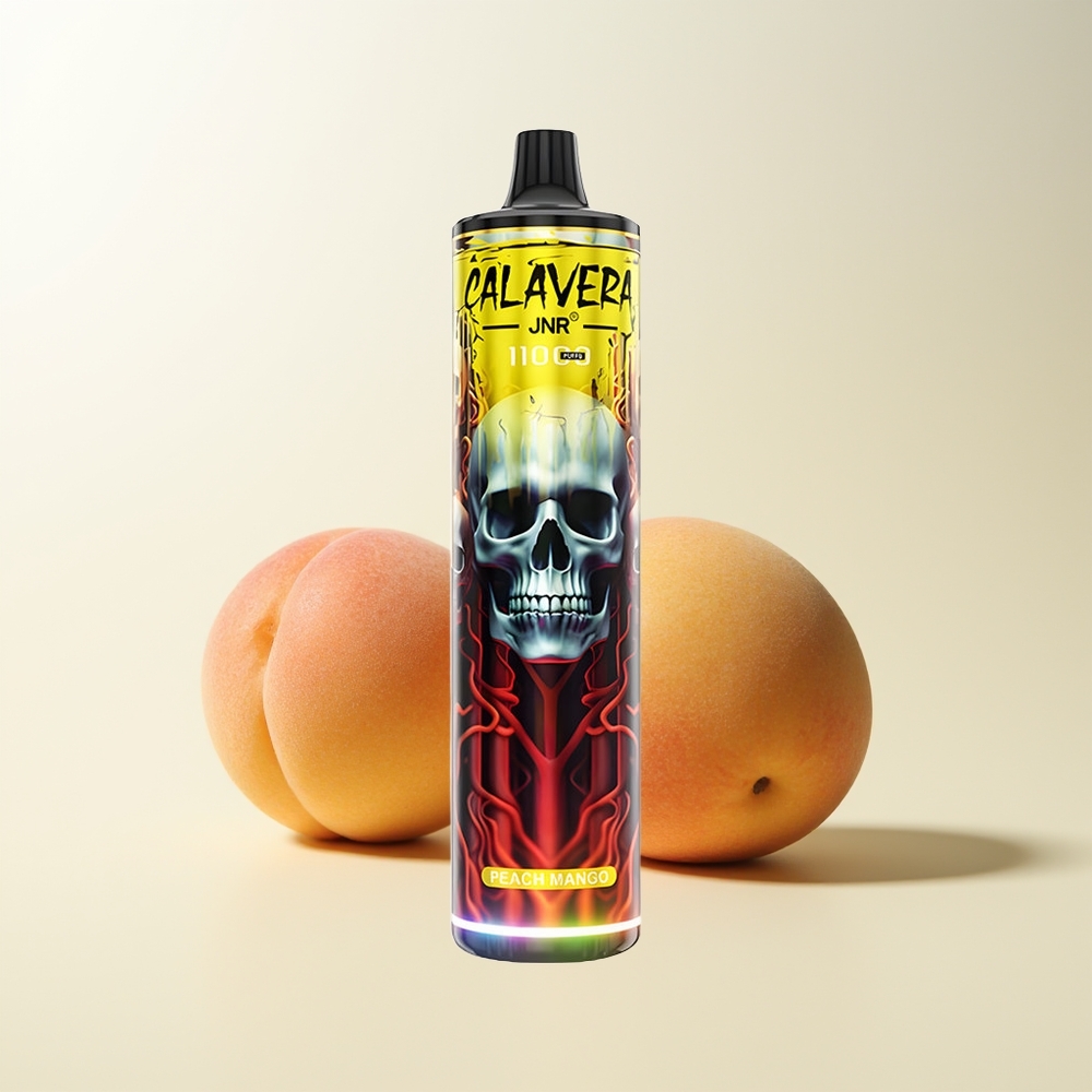 Serbia Wholesale JNR Calavera 11000 Puffs Breskva Mango Tip-C punjenje 850mAh Baterija 21ml Tekućina 1.0ohm Mrežasti Kalem 0%2%5% Nikotin