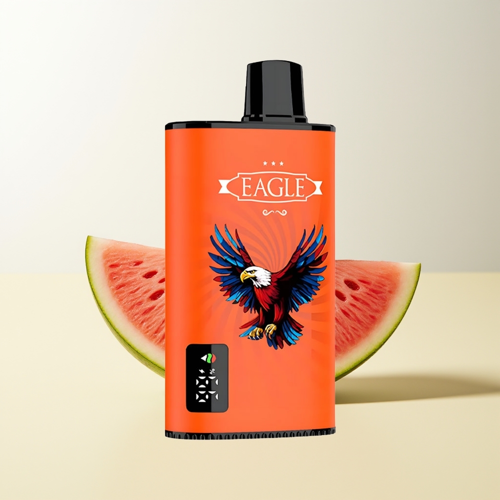 Serbia Wholesale JNR EAGLE Smart 23000 Pufova Bubanj Lubenica Digital Ekran 1.0ohm Mesh Kalem Podesivi Protok Vazduha 750mAh Baterija Tip-C Punjenje 25ml Tekućina 2% Nikotin
