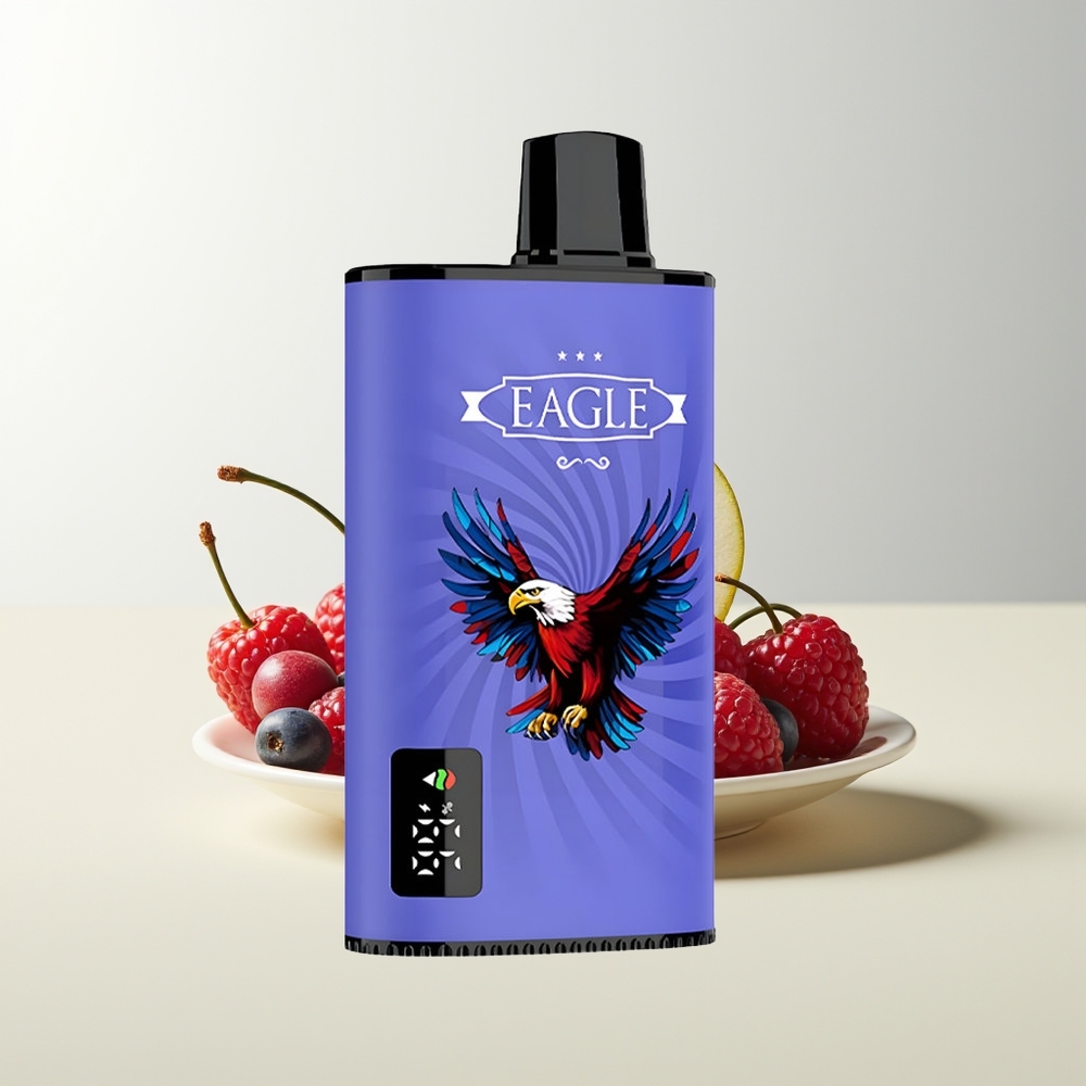 Serbia Wholesale JNR EAGLE Smart 23000 Pufova Plava Malina Trešnja Digitalni Ekran 1.0ohm Mesh Kalem Podesivi Protok Vazduha 750mAh Baterija Type-C Punjenje 25ml Tekućina