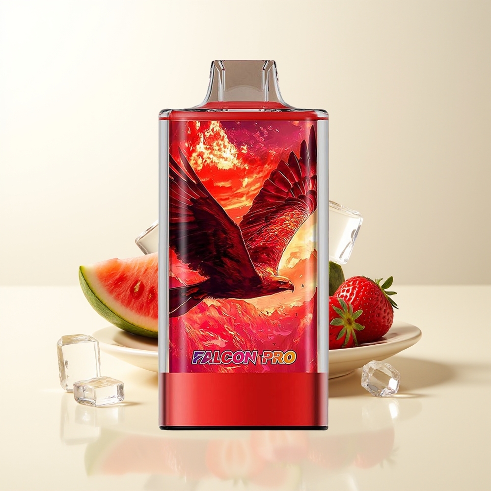 Serbia Wholesale JNR Falcon Pro 28000 Dual Mesh Strawberry Watermelon Ice Smart Display