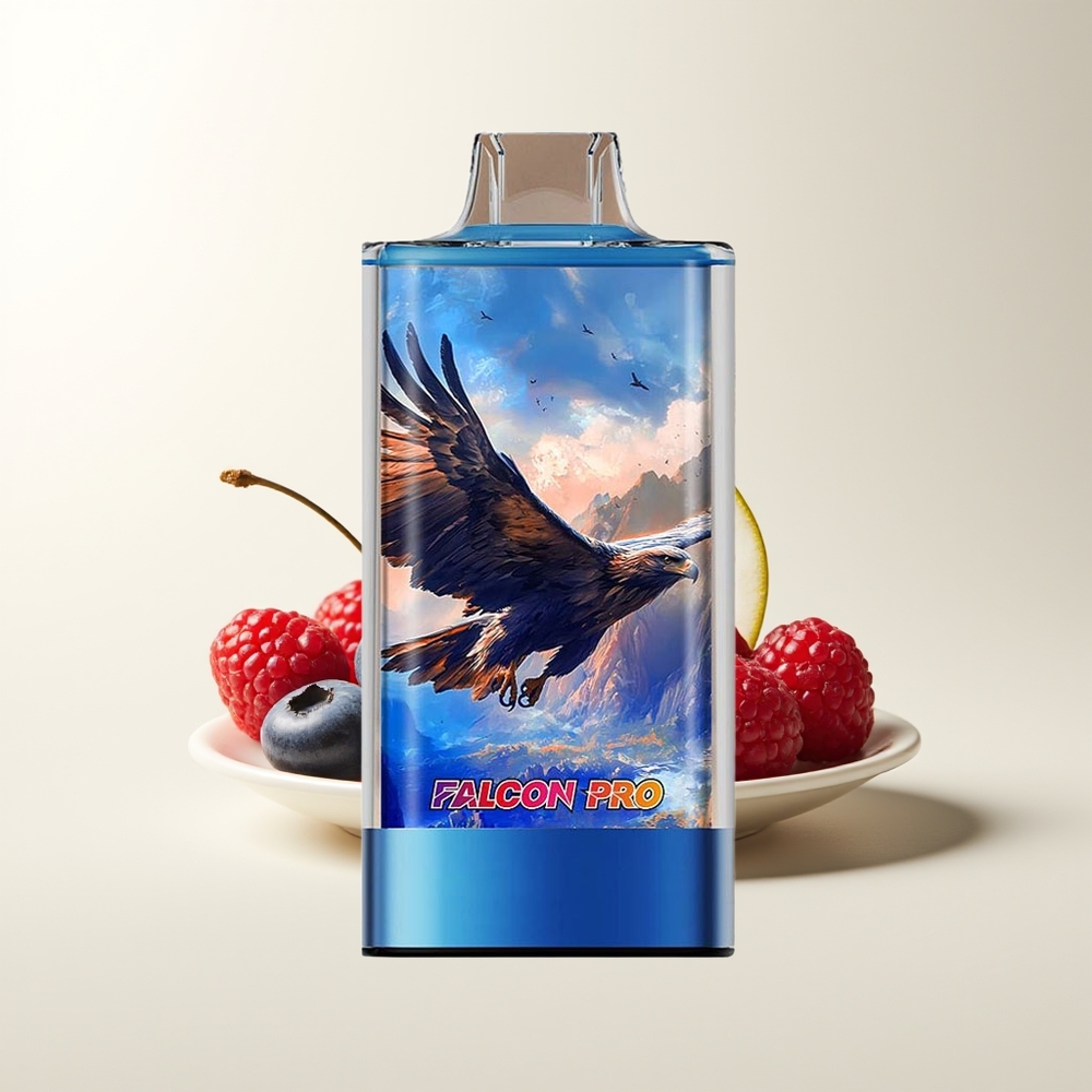 Serbia Wholesale JNR Falcon Pro 28000 Puffs Borovnica Malina Trešnja Dual Mesh Coil Smart Display 30ml 5% Nicotine USB Type-C
