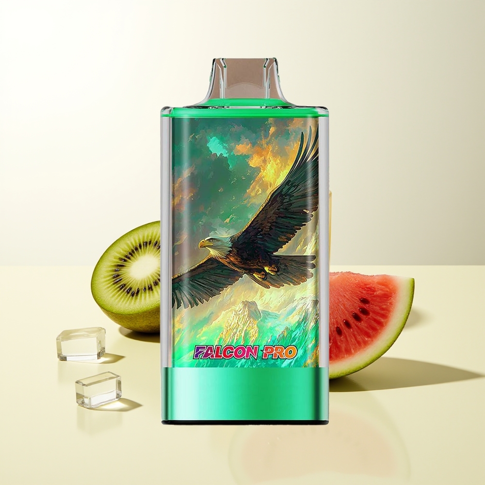 Serbia Wholesale JNR Falcon Pro 28000 Puffs Kiwi Lubenica Led 30ml 950mAh 5% Nikotin Dual Mesh Coil USB Type-C Smart Display MTL