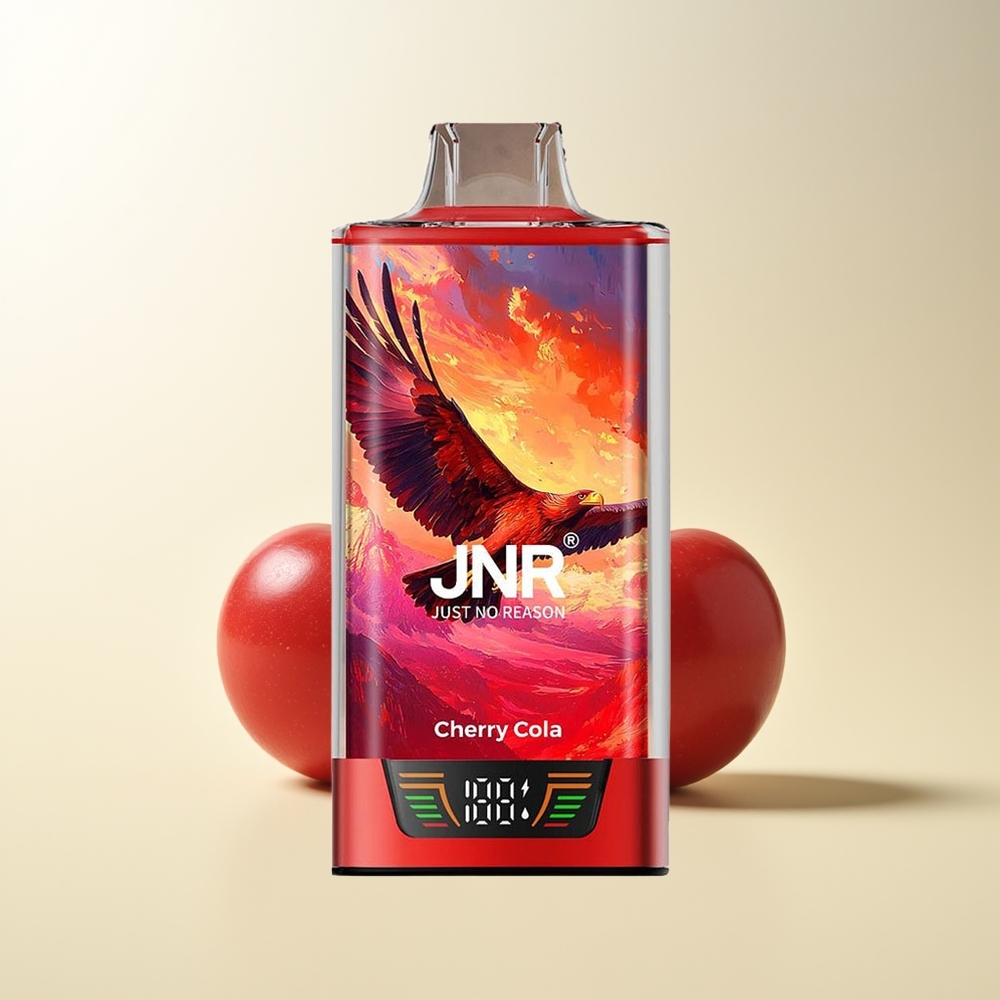 Serbia Wholesale JNR Falcon Pro 28000 Puflova 30ml 5% Nikotina Višnja Kola Dual Mesh Coil Smart Display USB Type-C