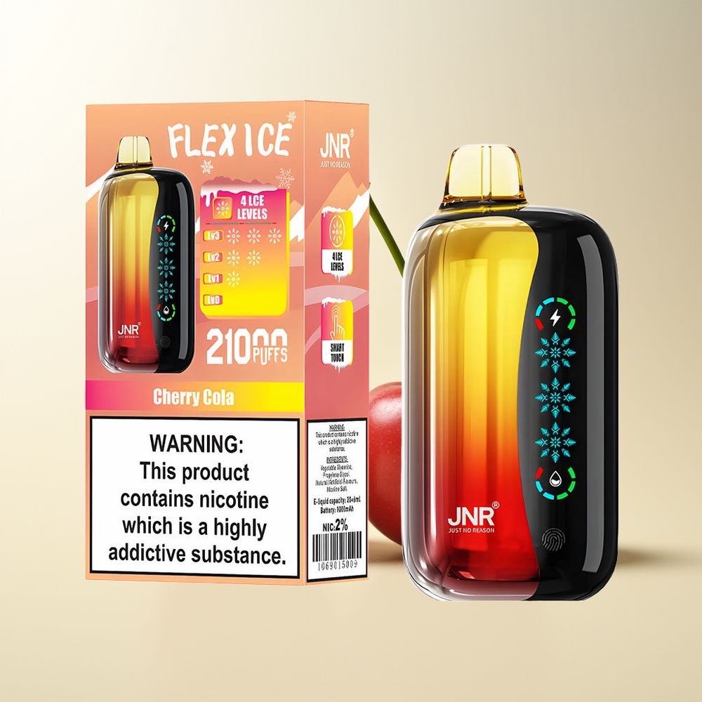 Serbia Wholesale JNR Flex Ice 21000 Puffs Вишња Кола Adjustable Ice Touch Screen Dual Mesh Type-C