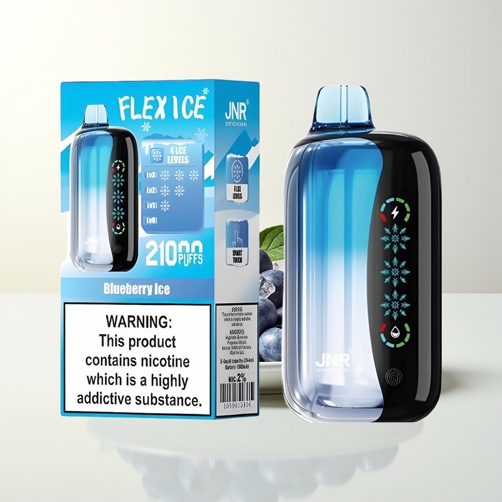 Serbia Wholesale JNR Flex Ice 21000 Pufova Borovnica Led Prilagodljivi Led Podesivi Protok Vazduha Dodirni Ekran Dual Mesh 1.2 Ohm Tip-C Punjenje