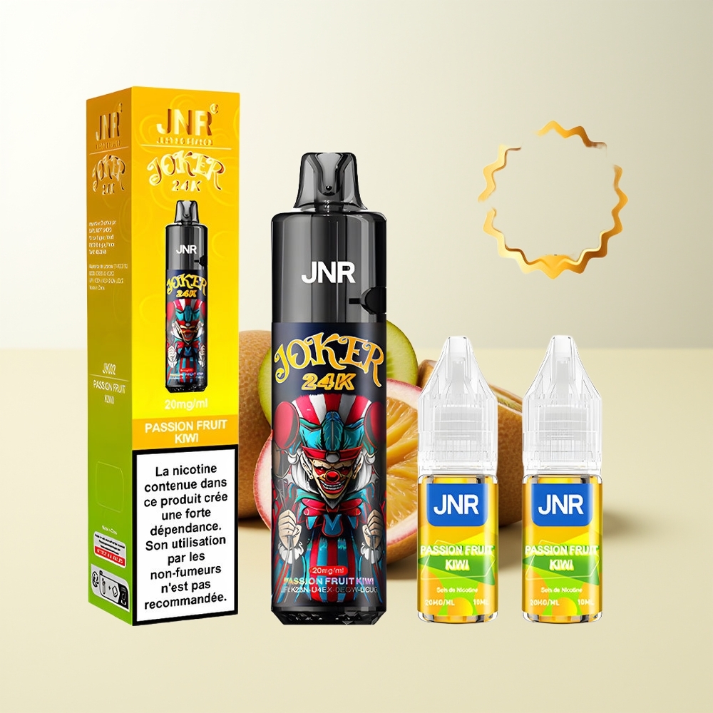 Serbia Wholesale JNR Joker 24000 Puffs Passion Fruit Kiwi 2+10ml Refillable Pod 800mAh Battery TPD Compliant
