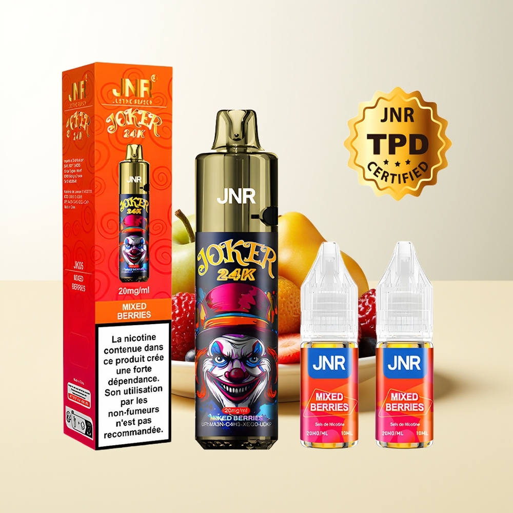 Serbia Wholesale JNR Joker 24000 Pufova Mešane Bobice 2+10ml Refillable Pod 800mAh Battery 2% Nikotina