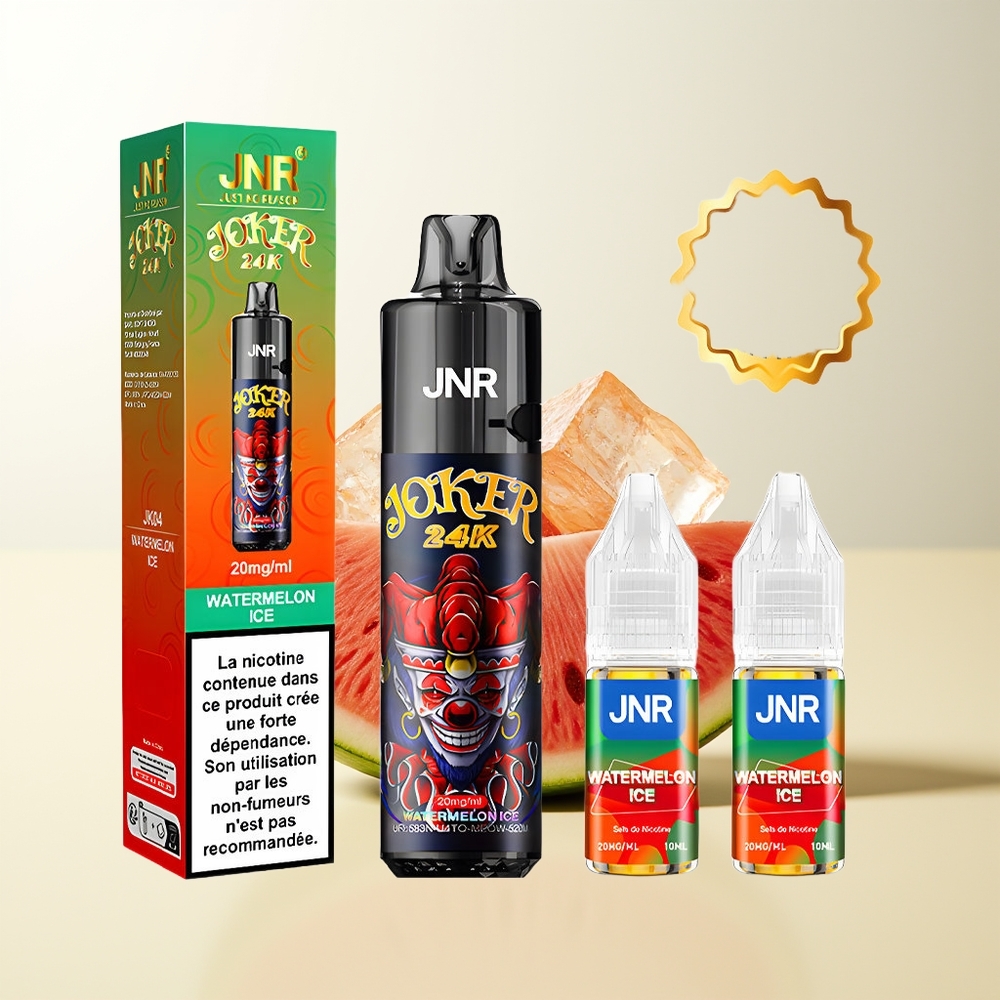 Serbia Wholesale JNR Joker 24K Puffs Lubenica Led 2+10ml Refillable Pod 800mAh 2% Nicotine