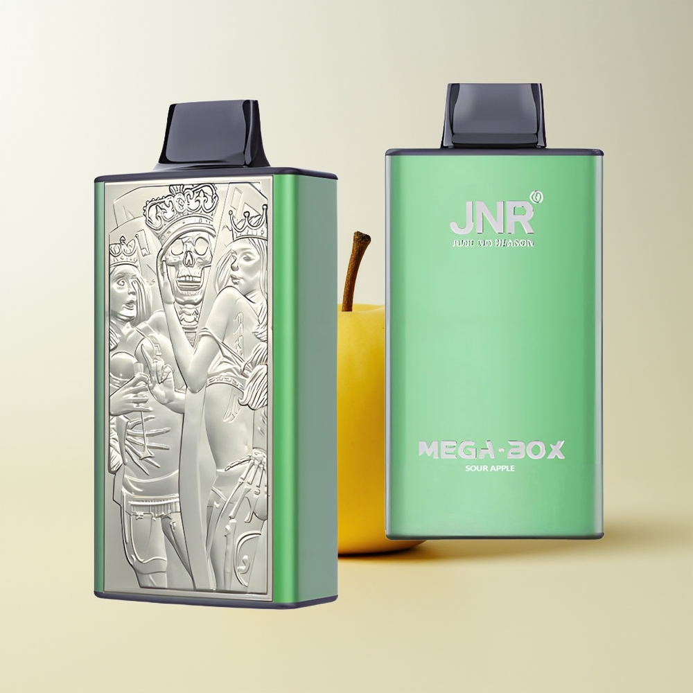 Serbia Wholesale JNR Mega Box 25000 Pufova Kisela Jabuka 30ml 850mAh Dual Mesh Coil Type-C 2% Nikotin