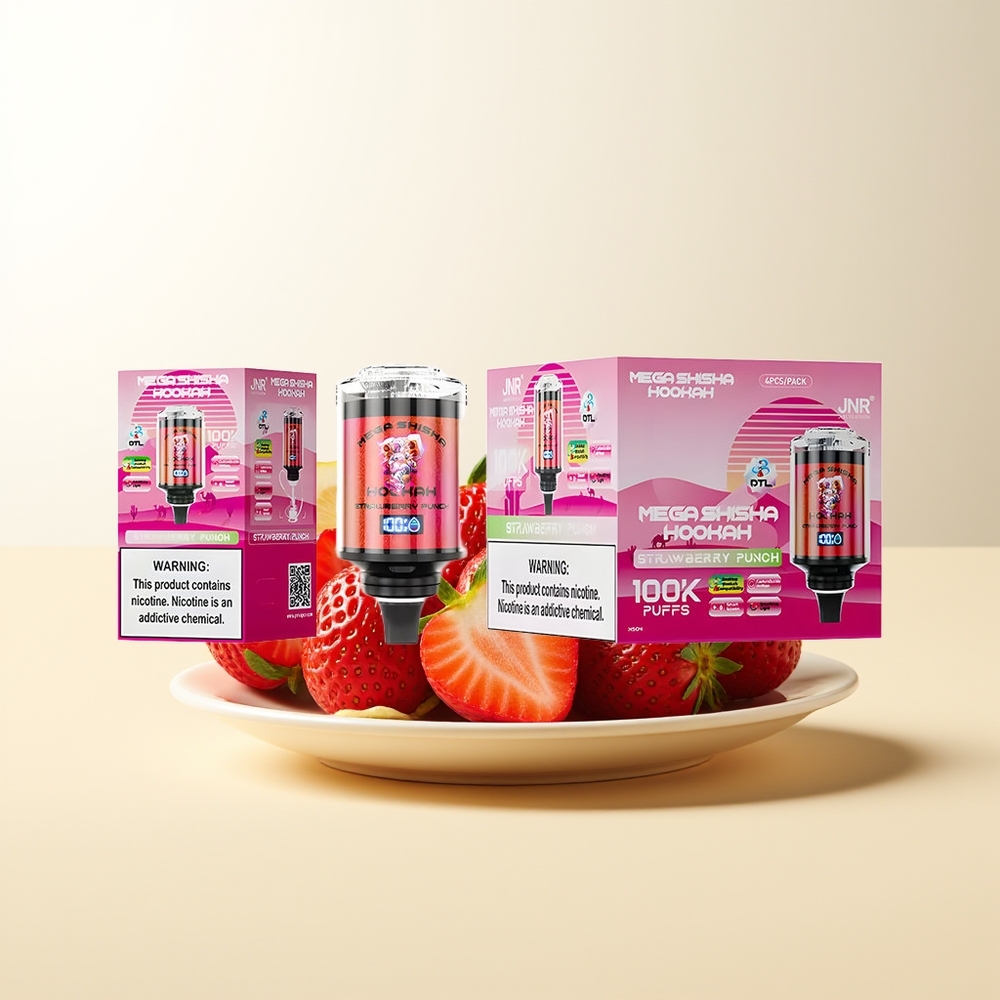 Serbia Wholesale JNR Mega Shisha Hookah 100K 60ml Jagoda Punč Interactive Smart Screen