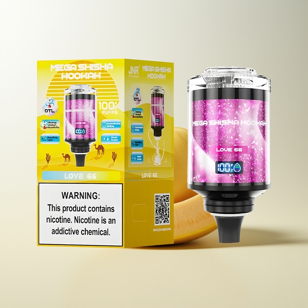 Serbia Wholesale JNR Mega Shisha Hookah 100K Desktop Ljubav 66 2200mAh Tipo-C Interaktivni Pametni Ekran Podešavaj Protok Vazduha