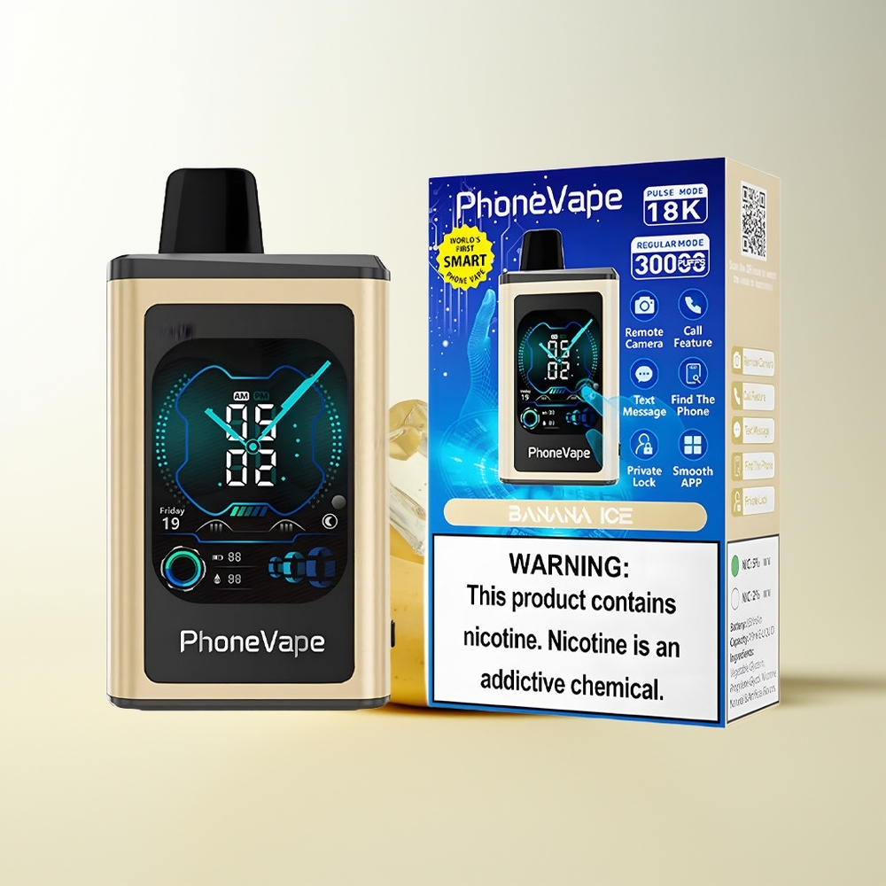 Serbia Wholesale JNR PhoneVape 30000 puševa Banana Ice 850mAh Type-C