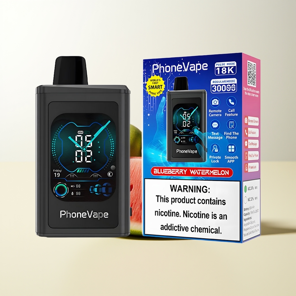 Serbia Wholesale JNR PhoneVape 30000 puševa Borovnica Lubenica 850mAh Type-C Punjiva Baterija Turbo Mod Podesivi Protok Vazduha Aplikacija Upravljanje