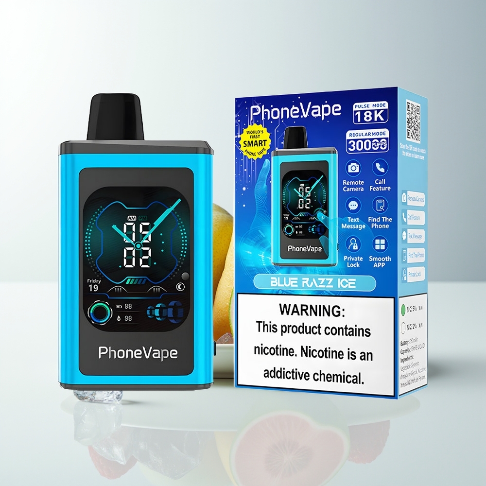 Serbia Wholesale JNR PhoneVape 30000 puševa Plava Malina Led 850mAh Type-C