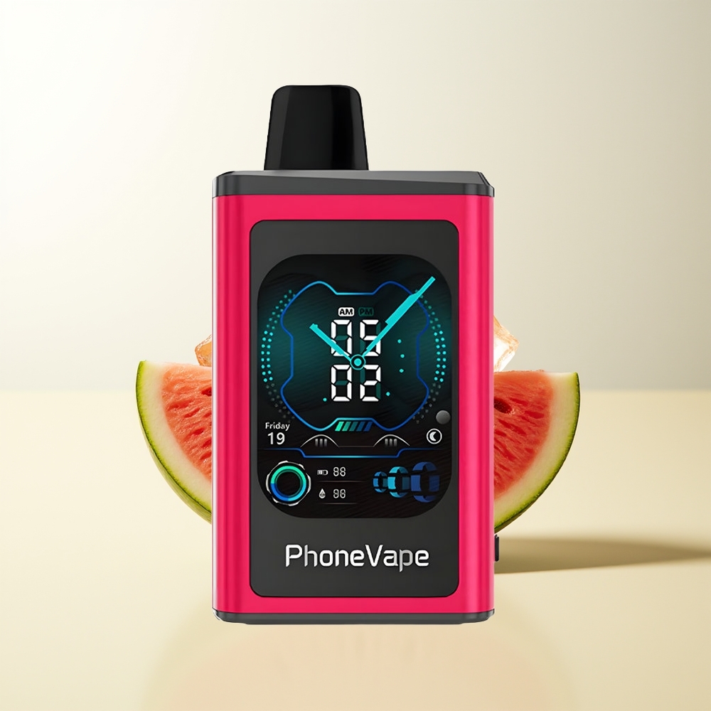 Serbia Wholesale JNR PhoneVape 30000 puffova Jednokratna Vape Lubenica Led 850mAh Type-C Punjiva Baterija Turbo Režim Podesivi Protok Vazduha Aplikacija Upravljanje Nikotin 2% 5%