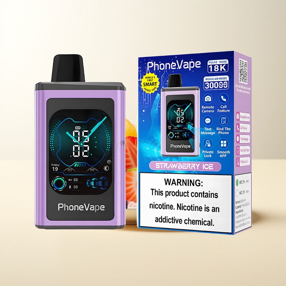 Serbia Wholesale JNR PhoneVape 30000 puffs Jagoda Led Rechargeable Turbo App Controlled Display