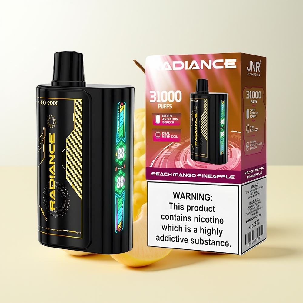 Serbia Wholesale JNR Radiance 31000 Puffs Breskva Mango Ananas Dual Mesh Coil Type-C Punjenje