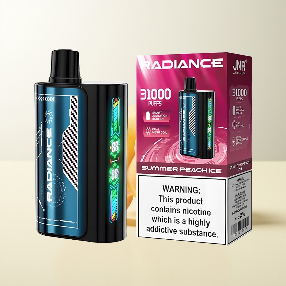 Serbia Wholesale JNR Radiance 31000 Puffs Dual Mesh Letnja Breskva Led 28ml 950mAh Type-C 2%