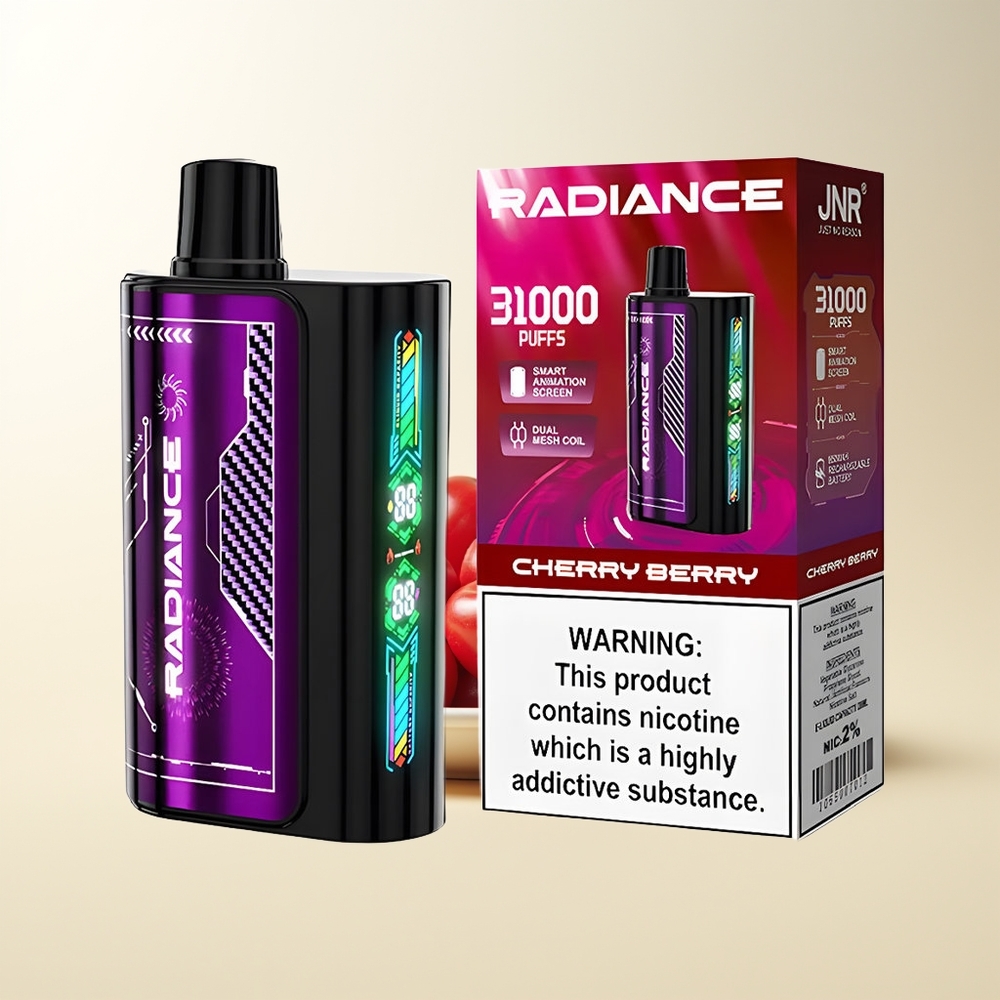 Serbia Wholesale JNR Radiance 31000 Puffs Trešnja Bobica Dual Mesh Coil Type-C Punjenje 28ml E-tečnost 950 mAh Baterija